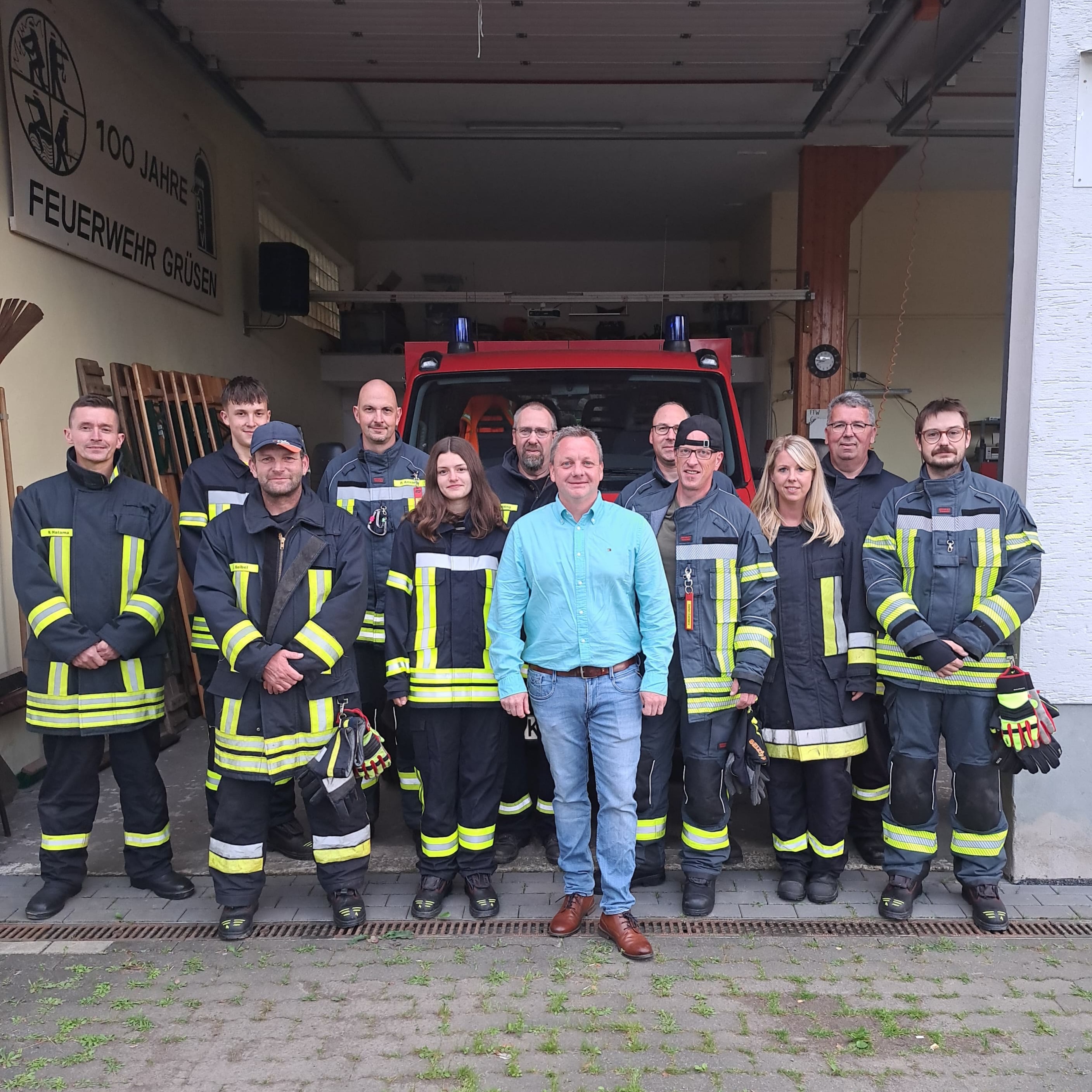 Übungsstunde Freiwillige Feuerwehr Grüsen